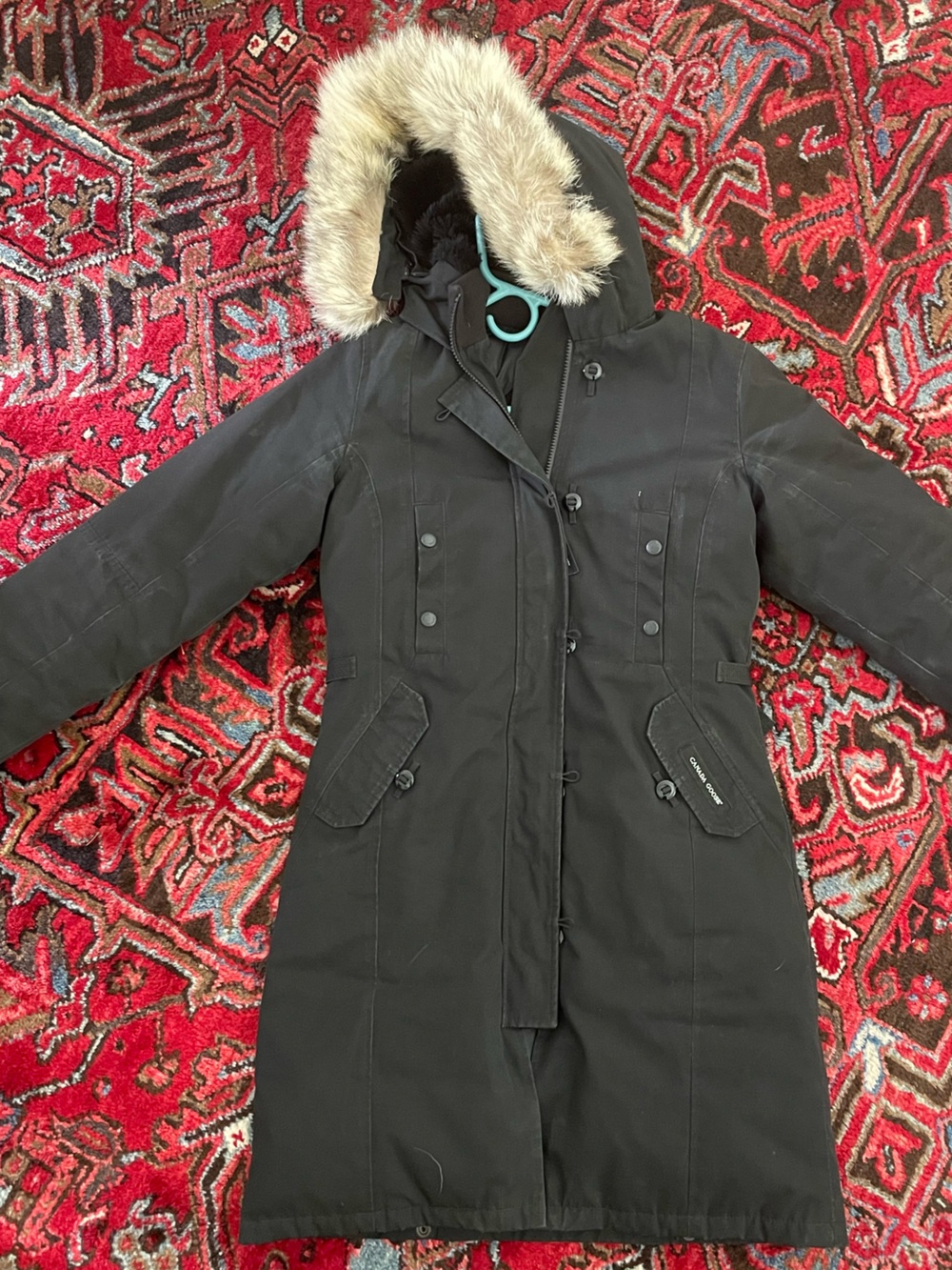 Canada Goose Kensington Parka 2506L R Black XS – Fur Hood – Excellent Condition